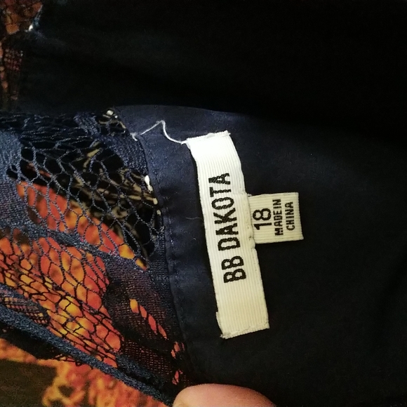 Bb Dakota lace and flora blue cocktail dress - Picture 4 of 4